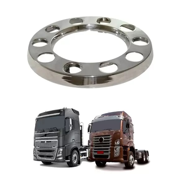 Calota Caminhão Dianteira 10 Furos Mercedes-Benz, Scania, Volvo