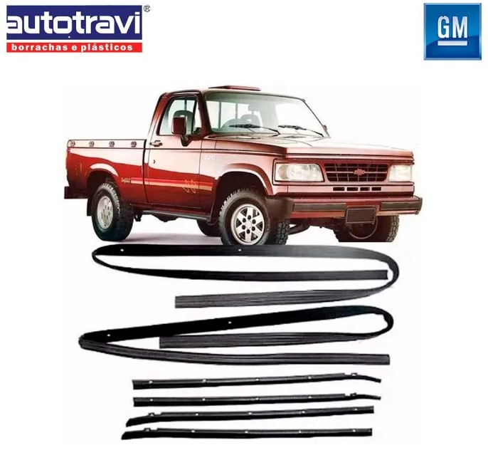 Par Canaleta com Pestana Caminhão Chevrolet D-20 D-12000