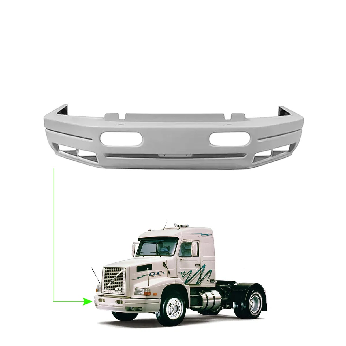 Capa ParaChoque Caminhão Volvo NL EDC até 1999(Com Abertura para Milha) Capa ParaChoque Caminhão Volvo NL EDC até 1999(Com Abertura para Milha)