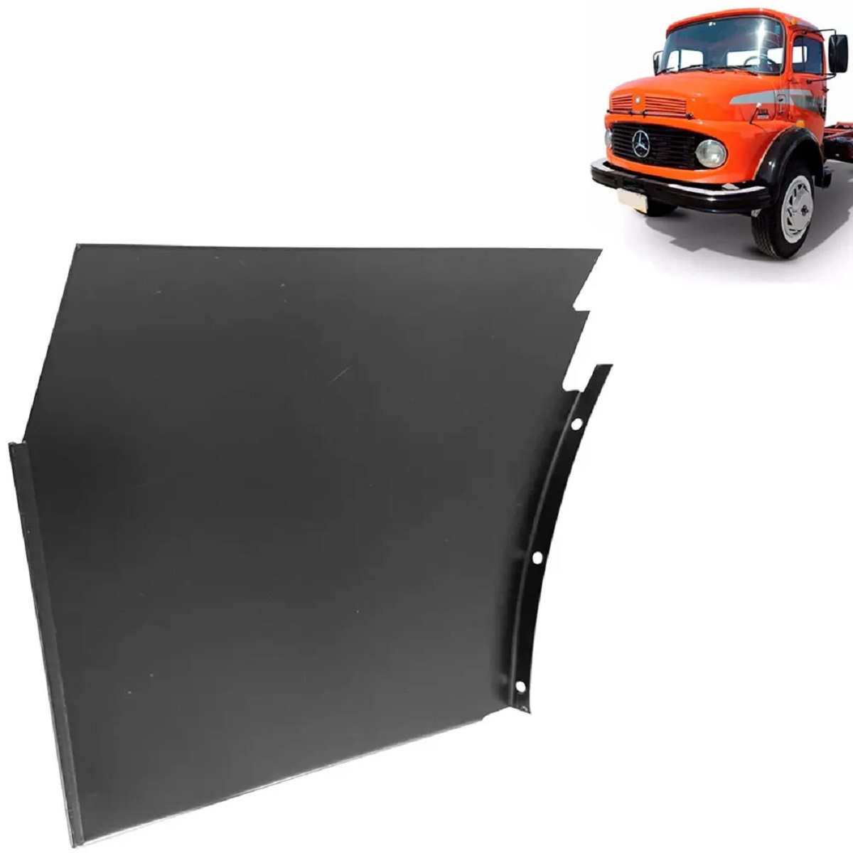 Chapa Lateral Estribo Caminhão Mercedes-Benz 1113 2213, 1969 a 1988 Lado Direito - 3316147125