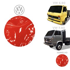 Tapete Verniz Caminhão Volkswagen Antigo Até 1992 Dianteiro - Vermelho