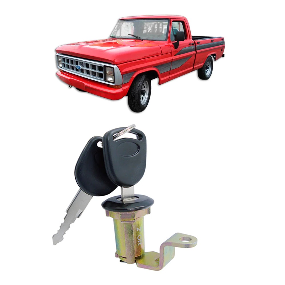 Cilindro Maçaneta Porta Caminhonete Ford F-4000 Até 1992 com Chave - Lado Direito