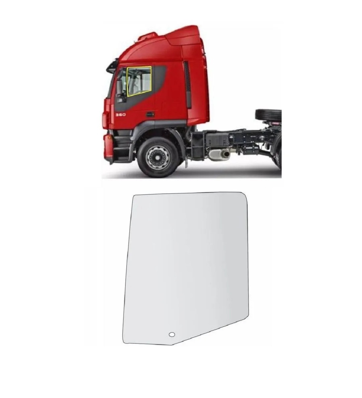 Vidro Porta Caminhão Caminhão Iveco Eurotech Stralis Eurocargo Lado Direito