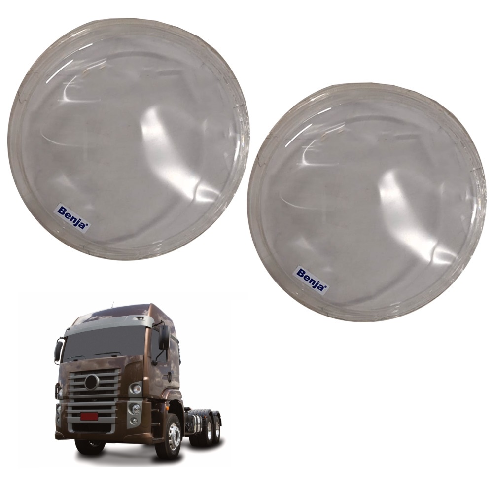 Par Protetor Farol + Seta Caminhão Volkswagen Constellation - Redondo (04 peças)