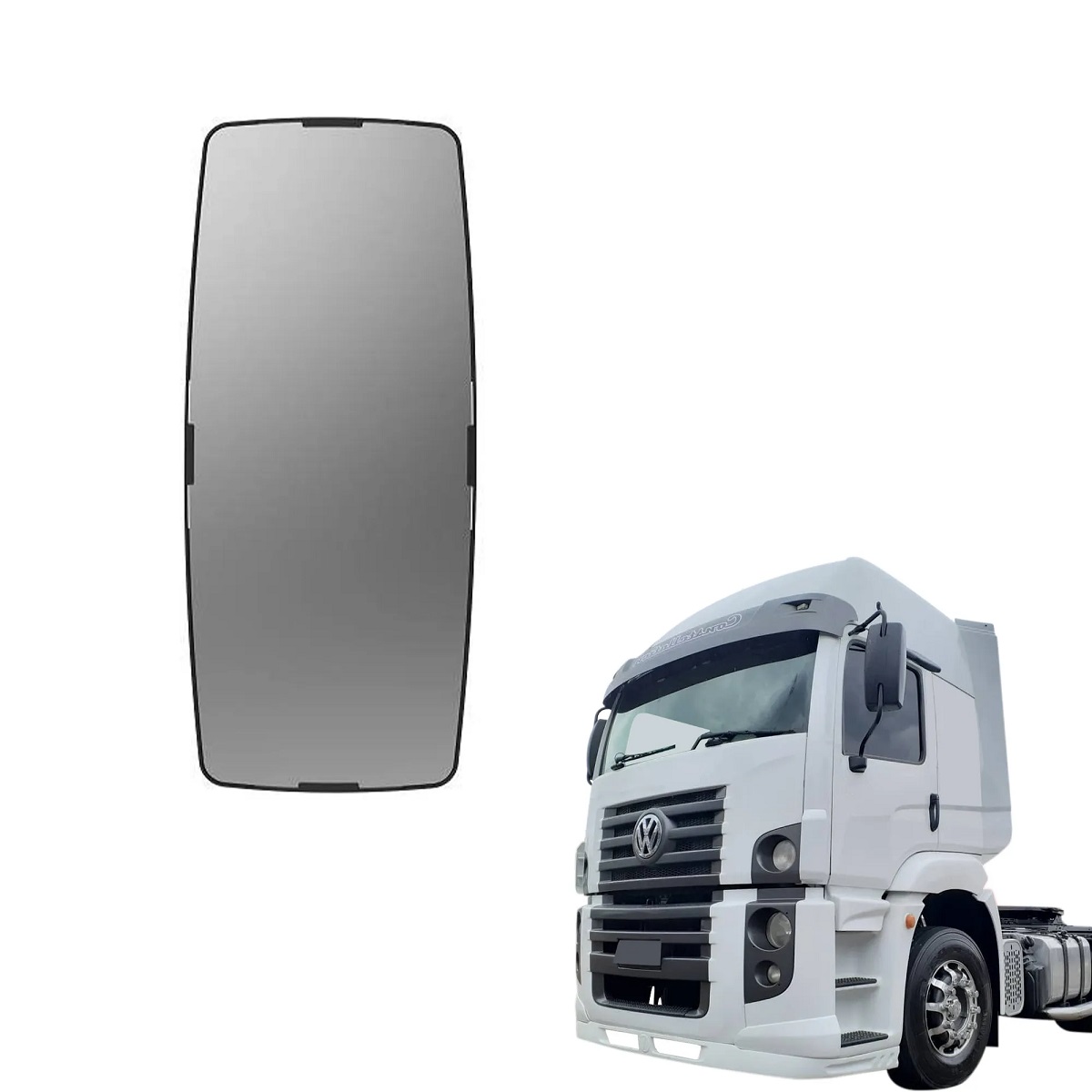 Vidro Retrovisor Caminhão Volkswagen Após 2005 - Convexo