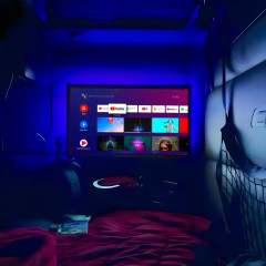 Smart TV para Caminhão 24” 12v 24v WiFi Android 12 Ônibus Motorhome - Climatizar