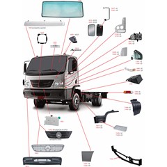 Farol Principal Caminhão Mercedes-Benz Accelo Após 2005 Lado Esquerdo (Nino) - A9798200961