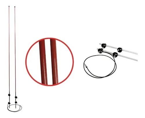 Par Antena Lateral Fibra Caminhão Mb 1113, 608, 1114, 1518, 2013 - 1,60 Metros