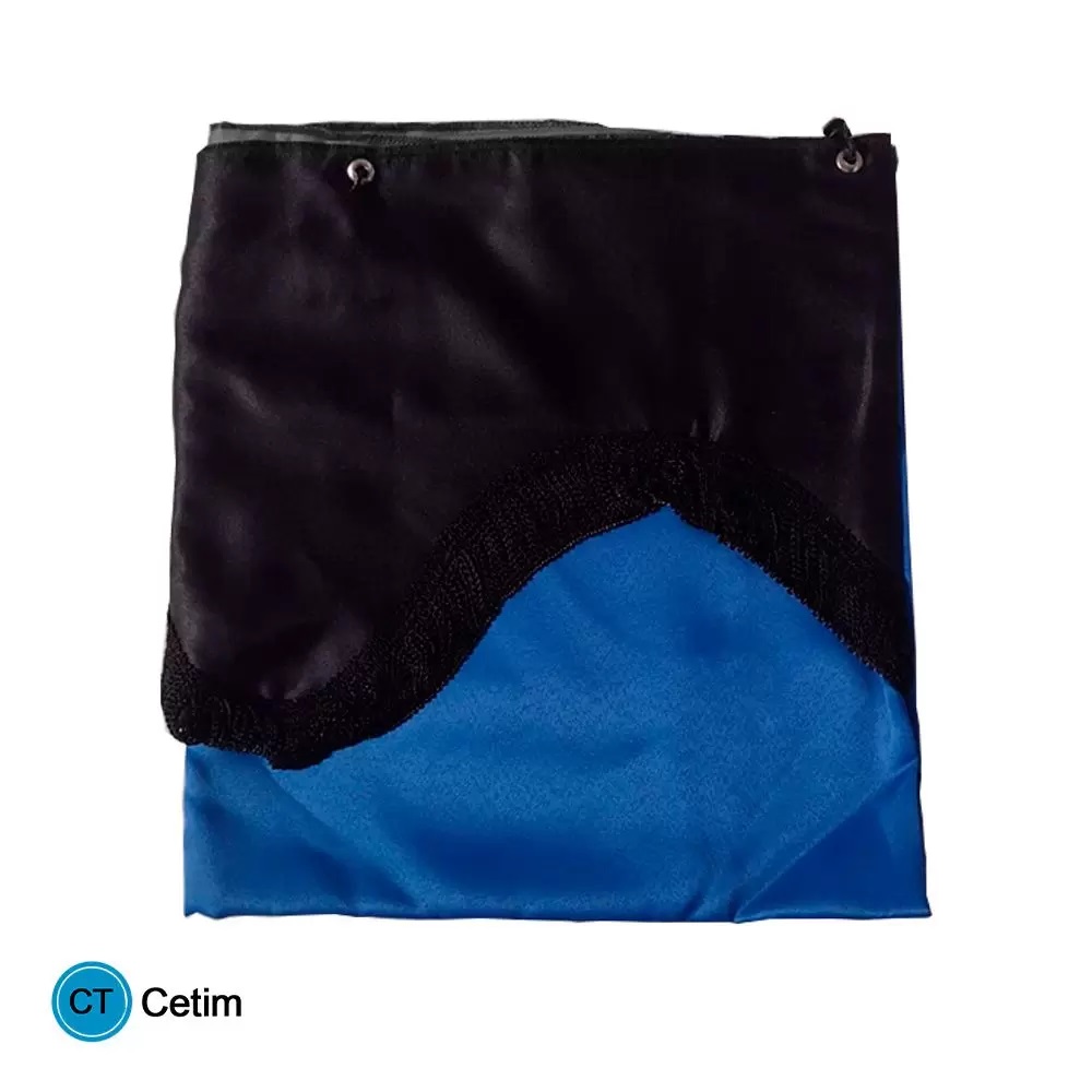 Cortina Cetim Divisoria Teto Alto - Azul