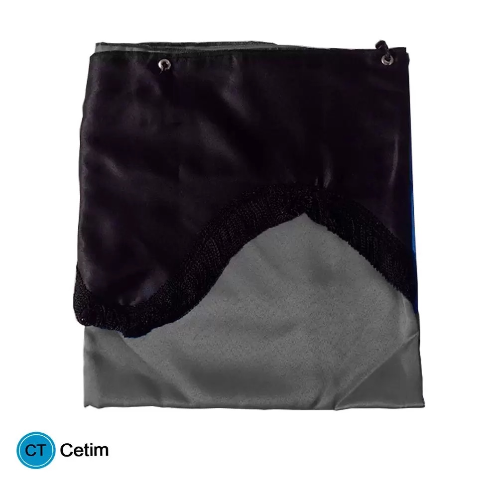 Cortina Especial Com Estampa Divisoria Teto Alto - Cinza