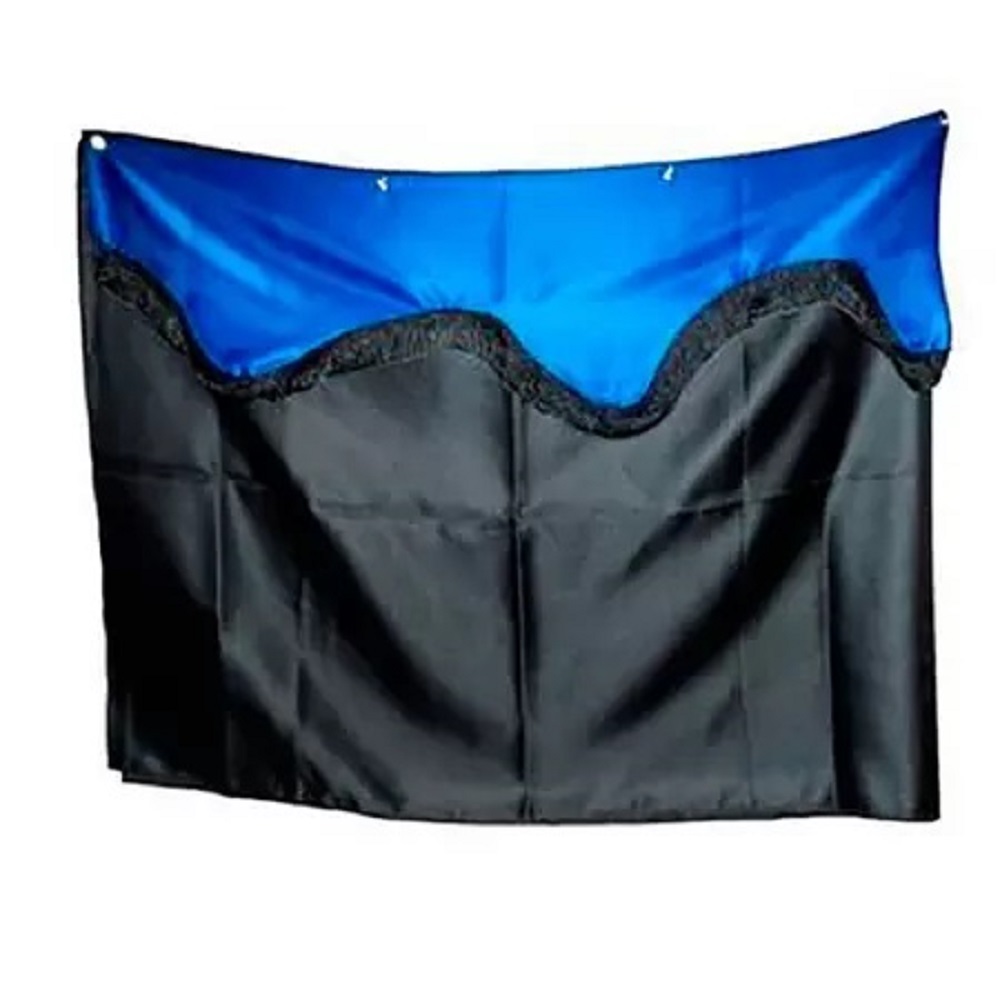 Cortina Cetim Divisoria Teto Alto - Preta Universal