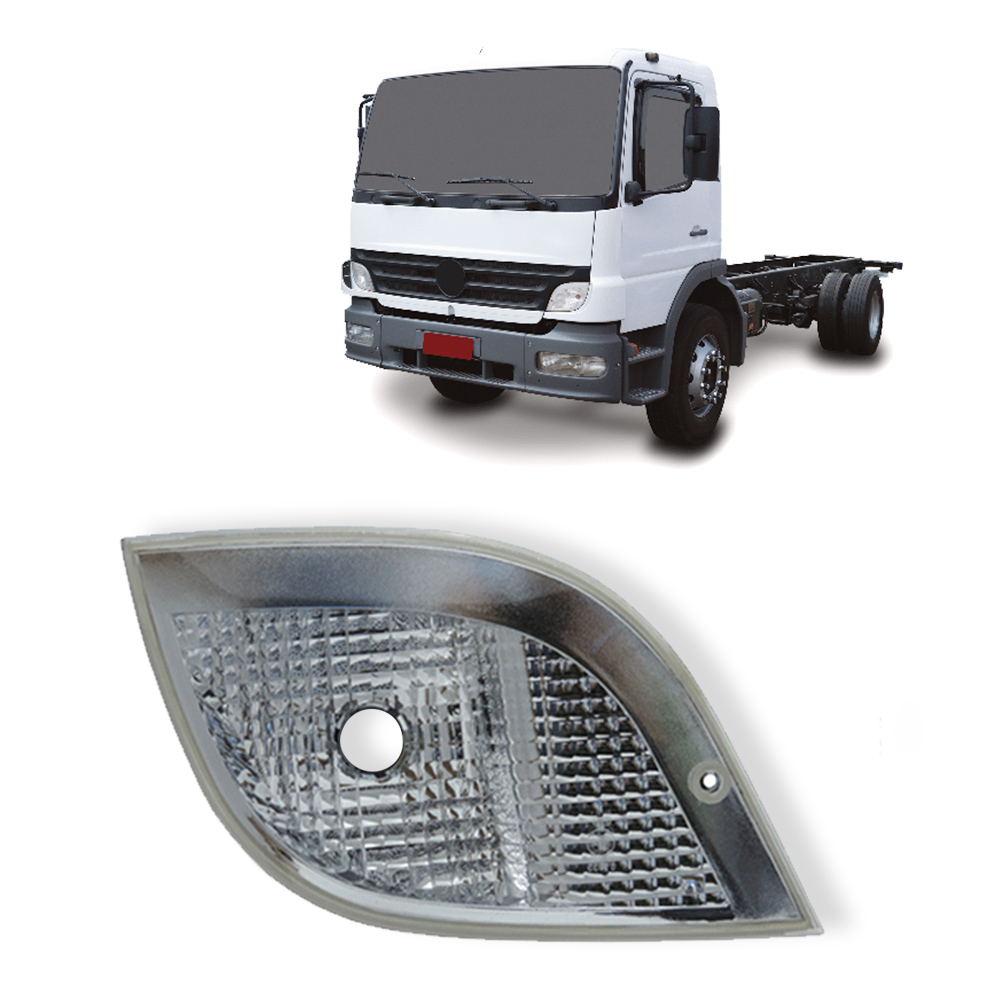 Lanterna Seta Caminhão Mercedes-Benz Atego Lado Esquerdo Frontal - Cristal