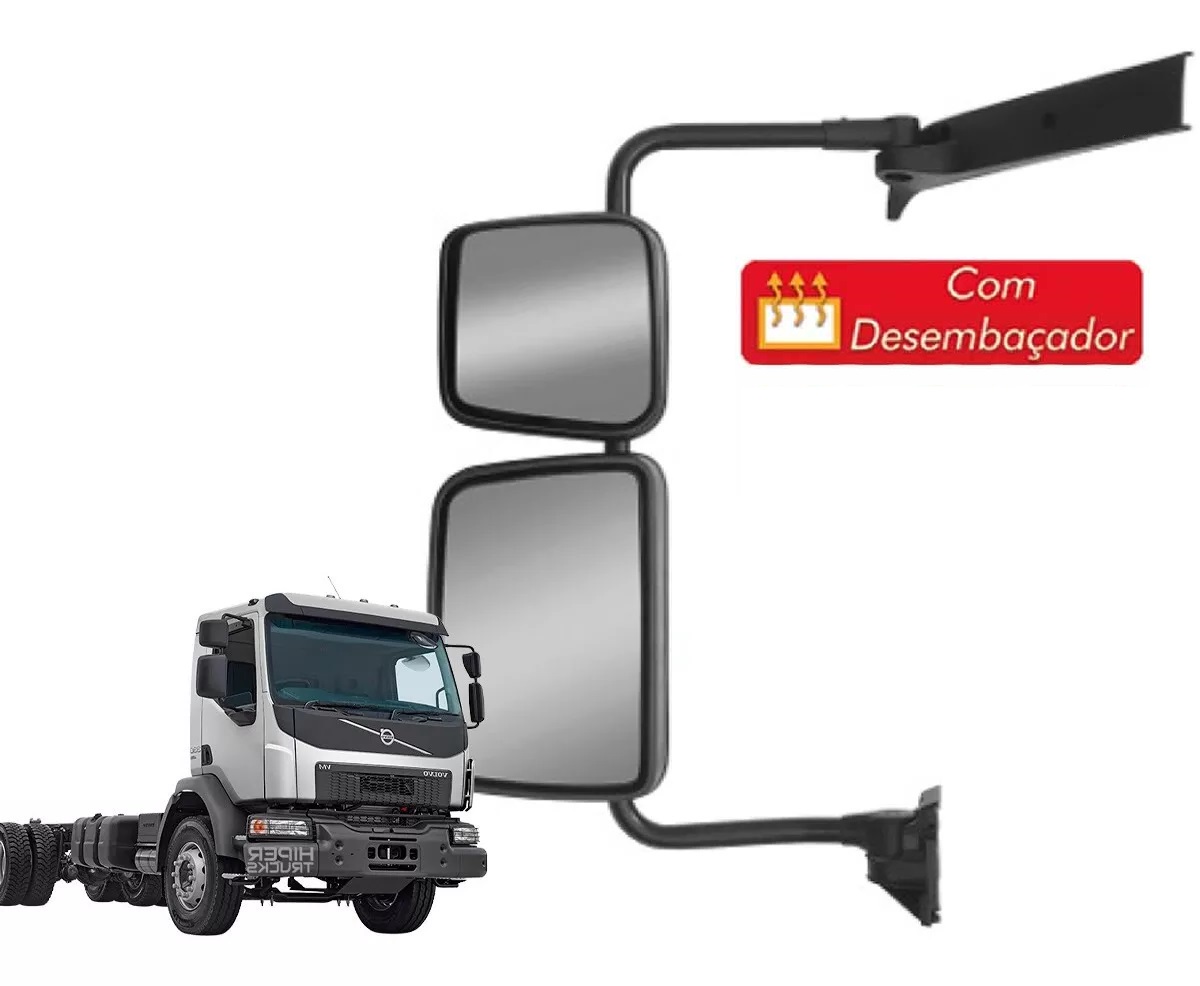 Retrovisor Caminhão Volvo VM Após 2003 Com Desembaçador Lado Direito