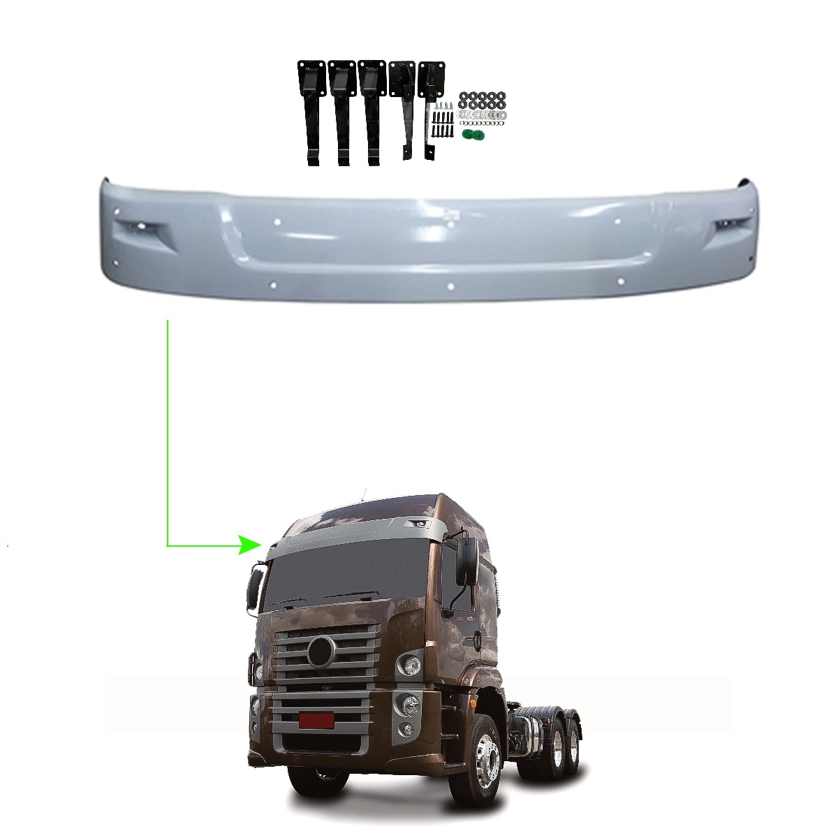 Tapa Sol/ Quebra Sol Caminhão Volksagen Constellation (Com Suporte) ABS - 2S286122 Tapa Sol/ Quebra Sol Caminhão Volksagen Constellation (Com Suporte) ABS - 2S286122