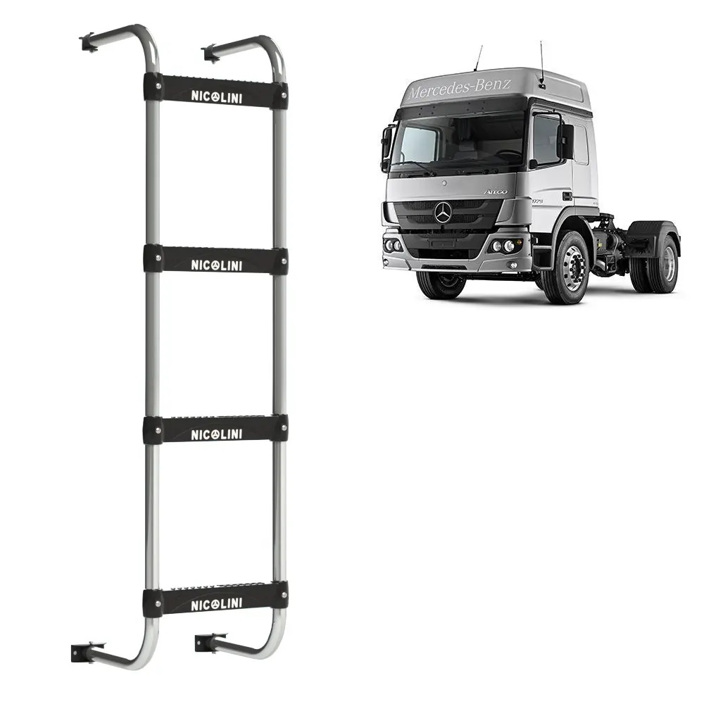 Escada Traseira Caminhão Mercedes-Benz Axor Cabine Baixa - Cromada - Nicolini