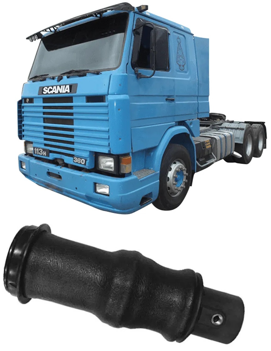 Bolsa Suspensao Cabine Caminhão Scania 113-R (Frontal) - Traseira - 1314278 Bolsa Suspensao Cabine Caminhão Scania 113-R (Frontal) - Traseira - 1314278