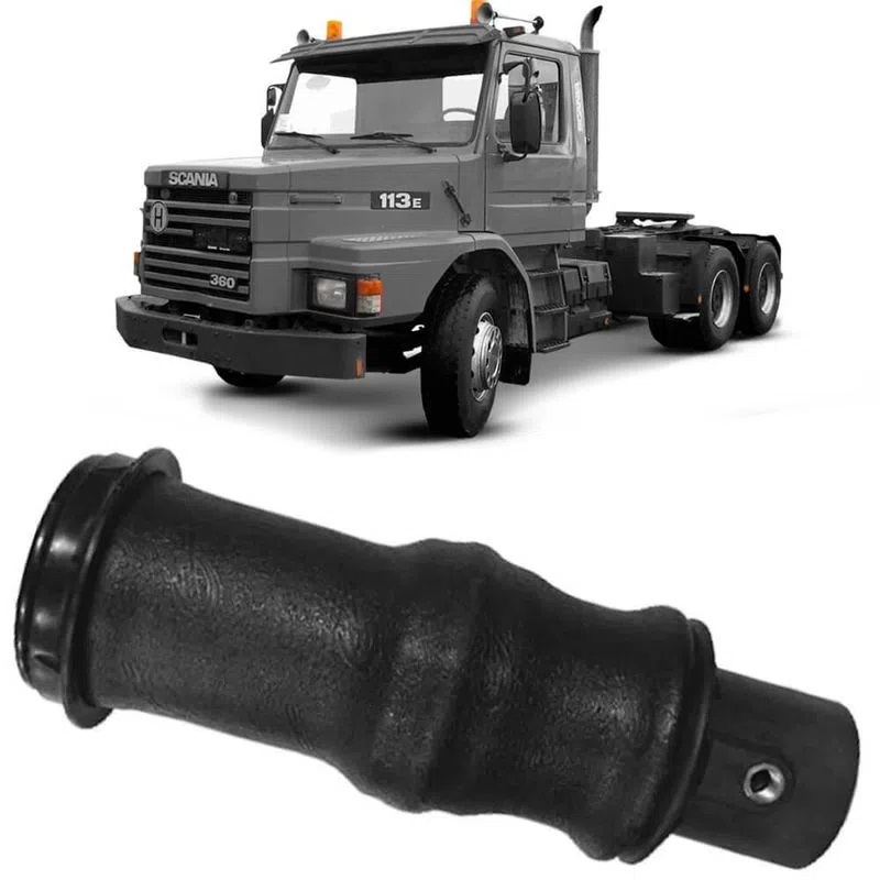 Bolsa Suspensao Cabine Caminhão Scania 113-T (Bicuda) - Traseira - 1348121