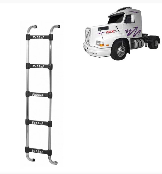 Escada Cabine Caminhão Volvo EDC Cromada (1,80 Metros) - 5 degraus