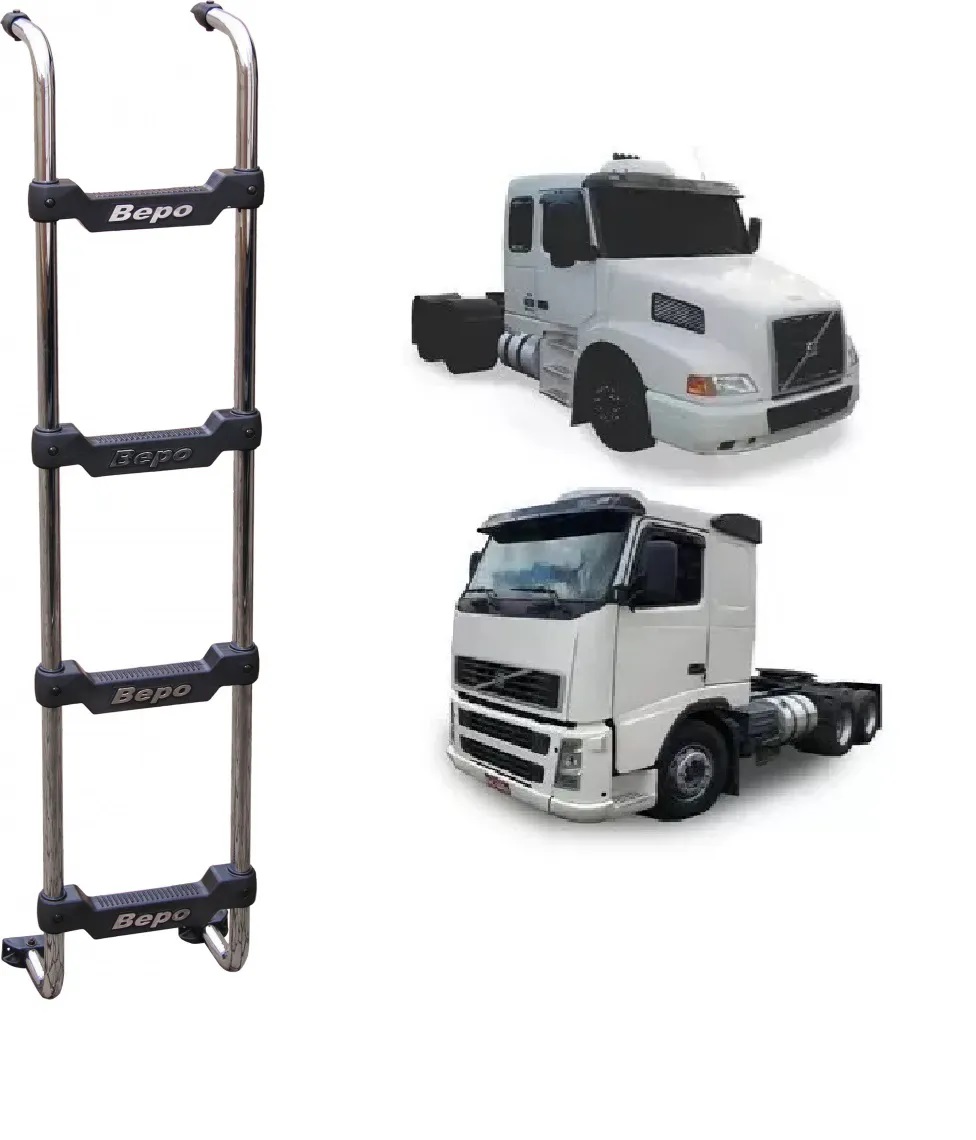 Escada Traseira Cabine Caminhão Volvo FH 1998 a 2009 Cabine Alta - Cromada Escada Traseira Cabine Caminhão Volvo FH 1998 a 2009 Cabine Alta - Cromada