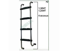 Escada Cabine Traseiro Caminhão Volkswagen Constellation Após 2006 Com Alta Cromada - Nicolini