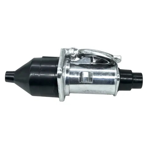 Tomada Elétrica Carreta, Caminhão - Redonda 07 Pinos - Completa (Alumínio) Tomada Elétrica Carreta, Caminhão - Redonda 07 Pinos - Completa (Alumínio)