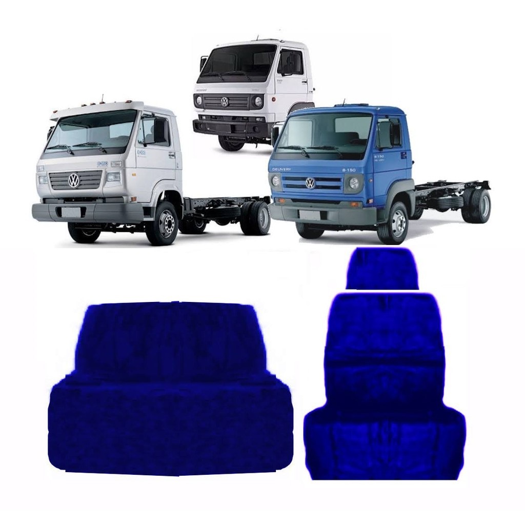 Capa Banco Original Caminhão Volkswagen Após 2003 - Azul (Comencosto Largo)