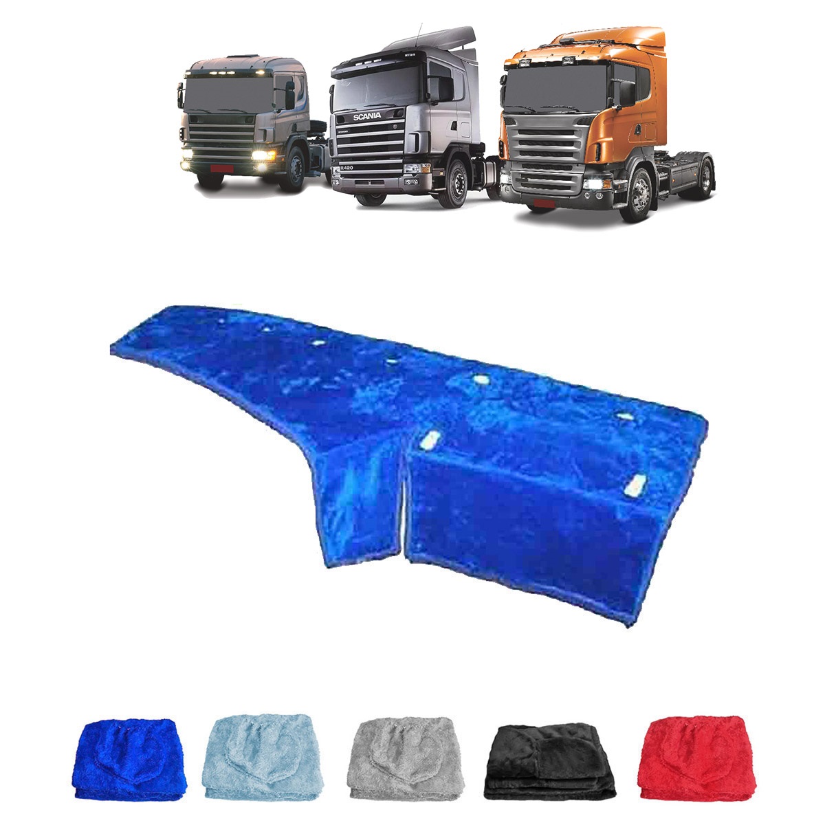 Capa Painel Caminhão Scania 124 Série 4 e 5 Highline - Azul