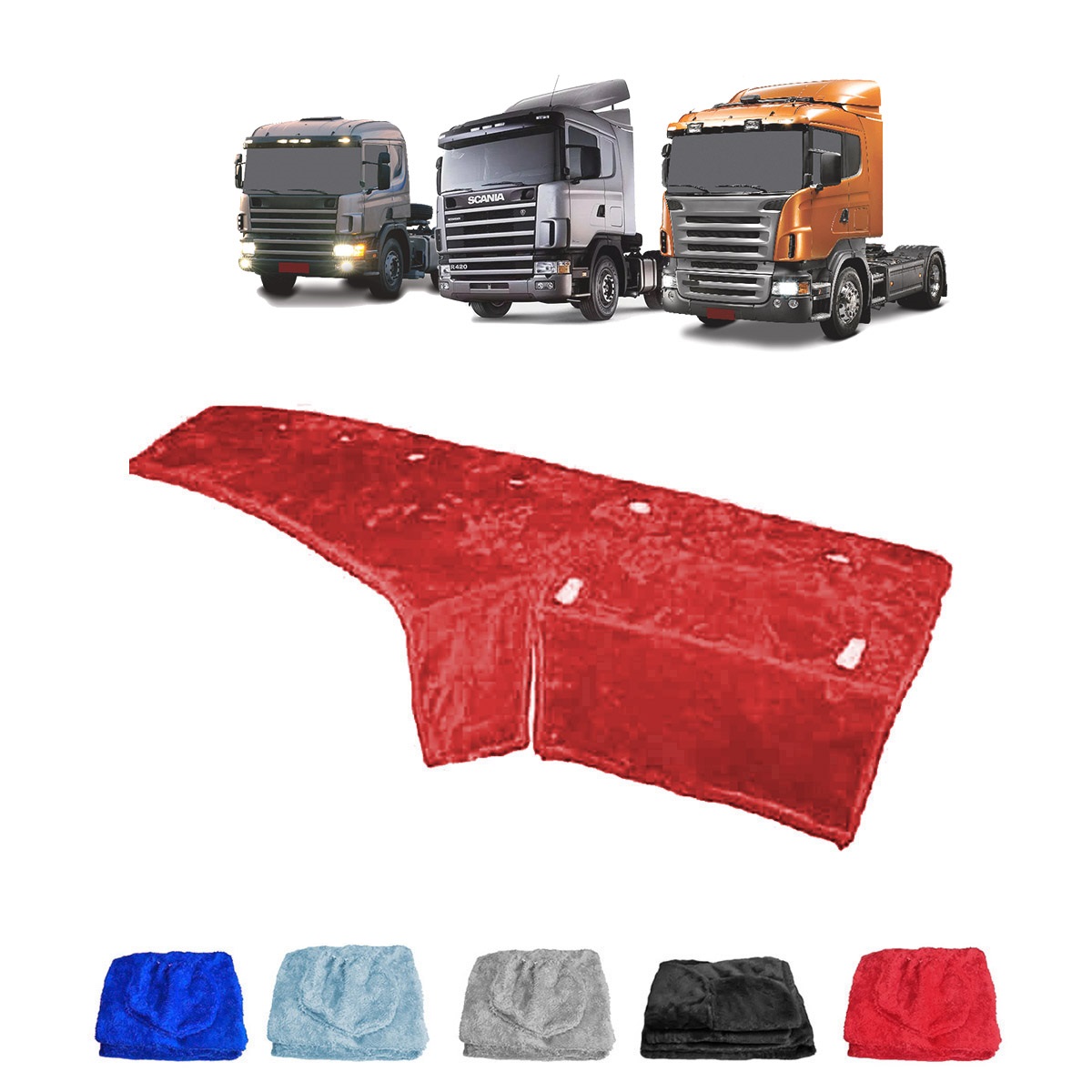 Capa Painel Caminhão Scania 124 Série 4 e 5 Highline - Vermelha