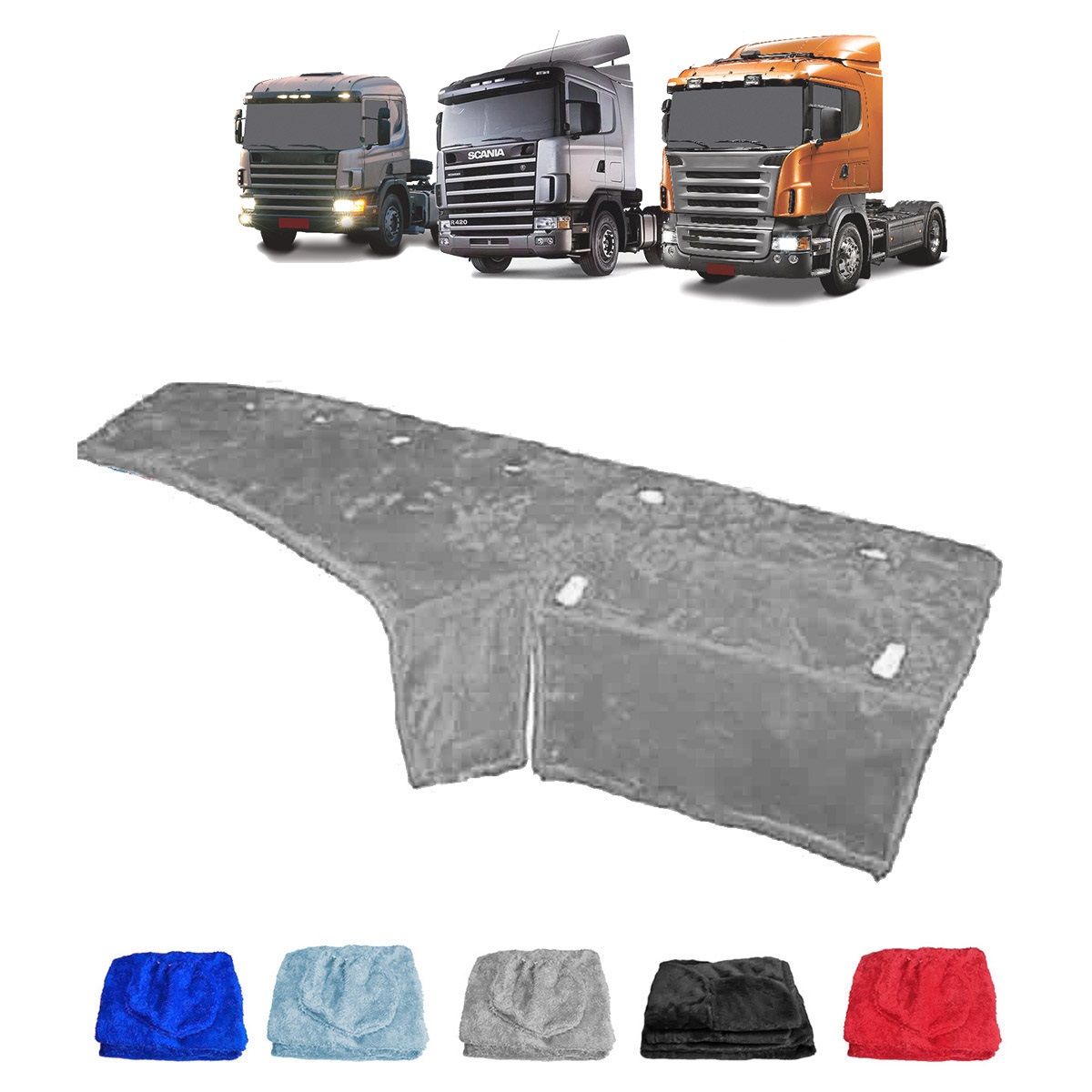 Capa Painel Caminhão Scania 124 Série 4 e 5 Highline - Cinza