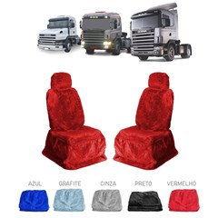 Capa Banco Caminhão Scania 124 Série 4 Longo Vermelho