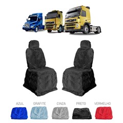 Capa Banco Caminhão Volvo FH NH Após 2002 Longo Preto Lado Esquerdo