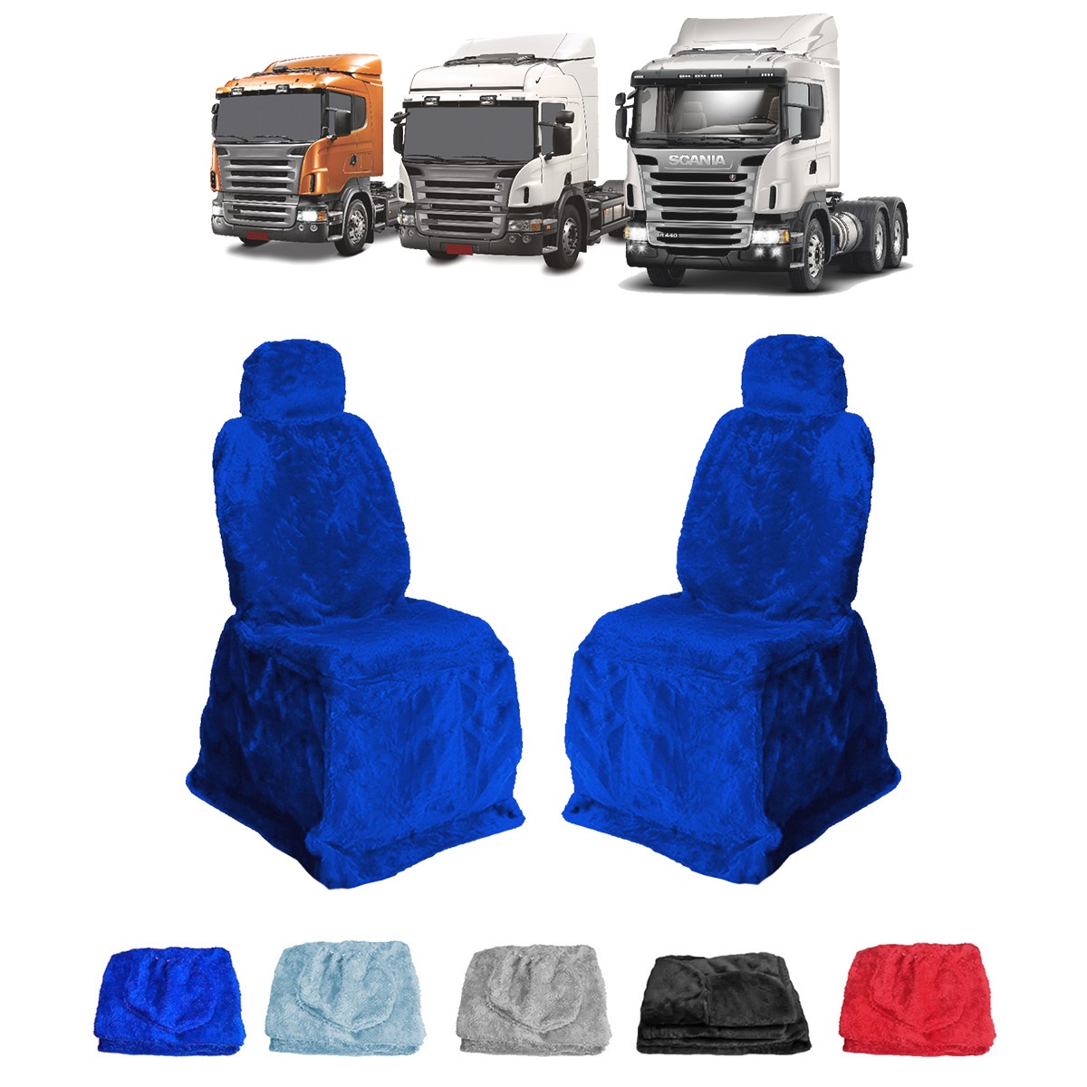 Capa Banco Caminhão Scania 124 Série 5 Longo - Azul