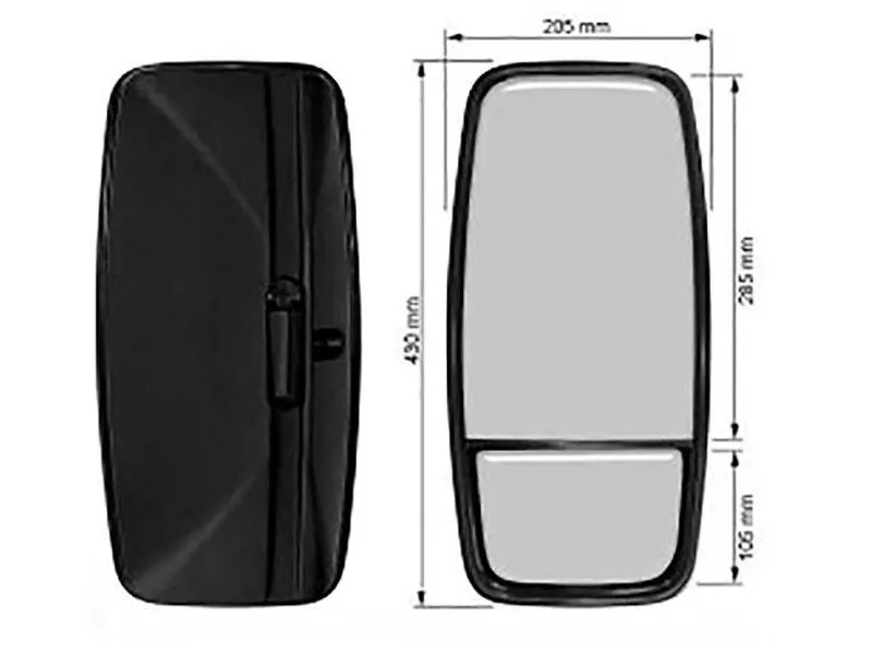 Espelho Retrovisor Caminhão Mercedes-Benz Atron, 1620, Volvo EDC, NL - Lado Esquerdo Bi-focal
