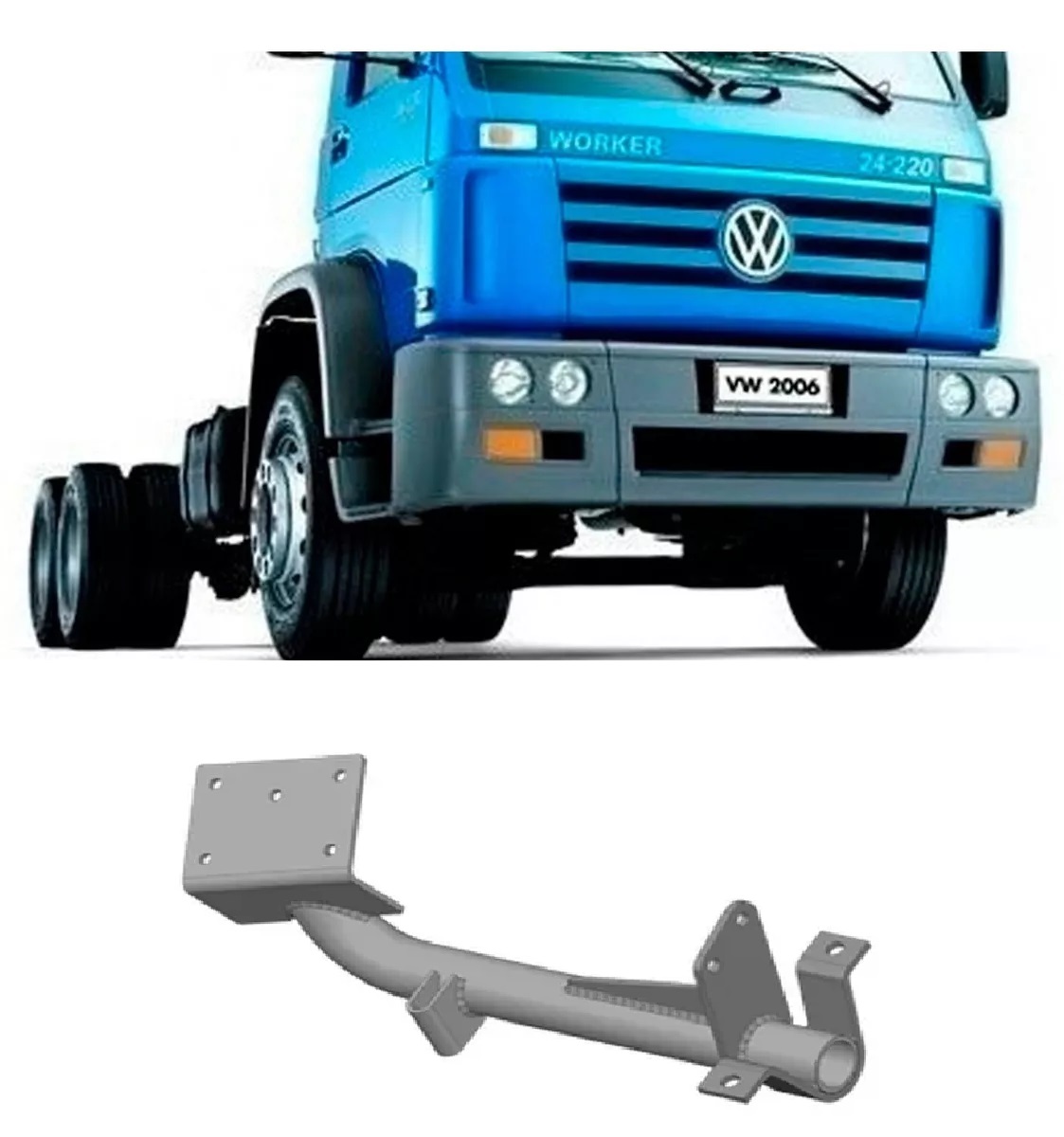Suporte Estribo Caminhão Volkswagen Worker Lado Direito (5 Furos) - 2VR801172