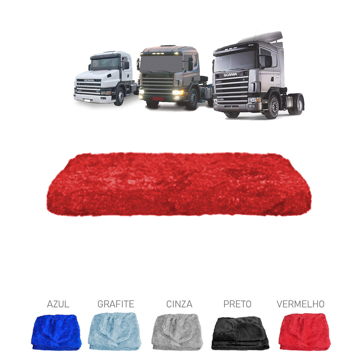 Capa Cama Caminhão Scania 124 Série 4 e 5 Highline - Vermelha Capa Cama Caminhão Scania 124 Série 4 e 5 Highline - Vermelha