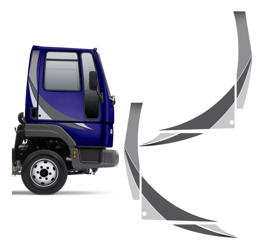 Faixa Decorativa Caminhão Ford Cargo após 2000 - Prata Faixa Decorativa Caminhão Ford Cargo após 2000 - Prata