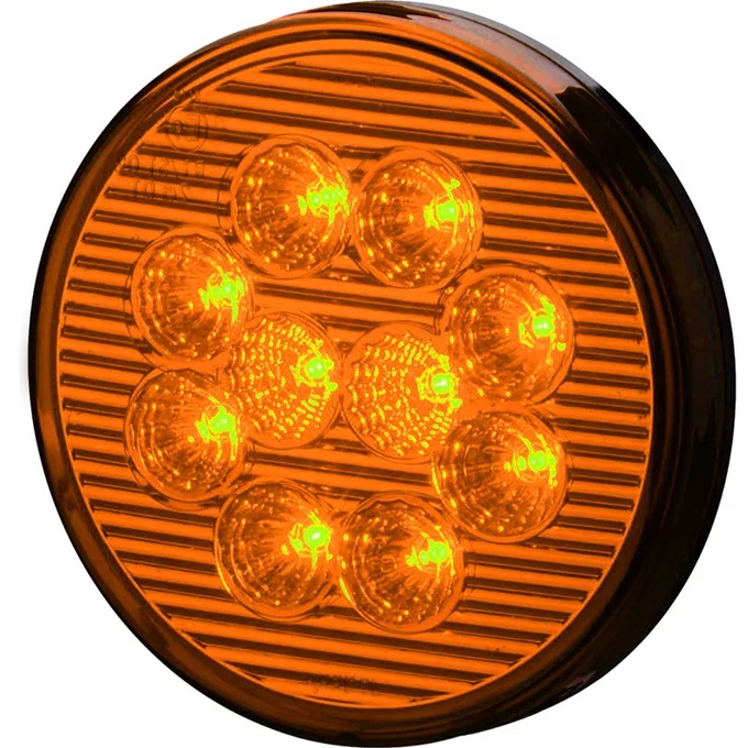 Lanterna Carreta Randon Amarela LED 24 Volts Avulsa