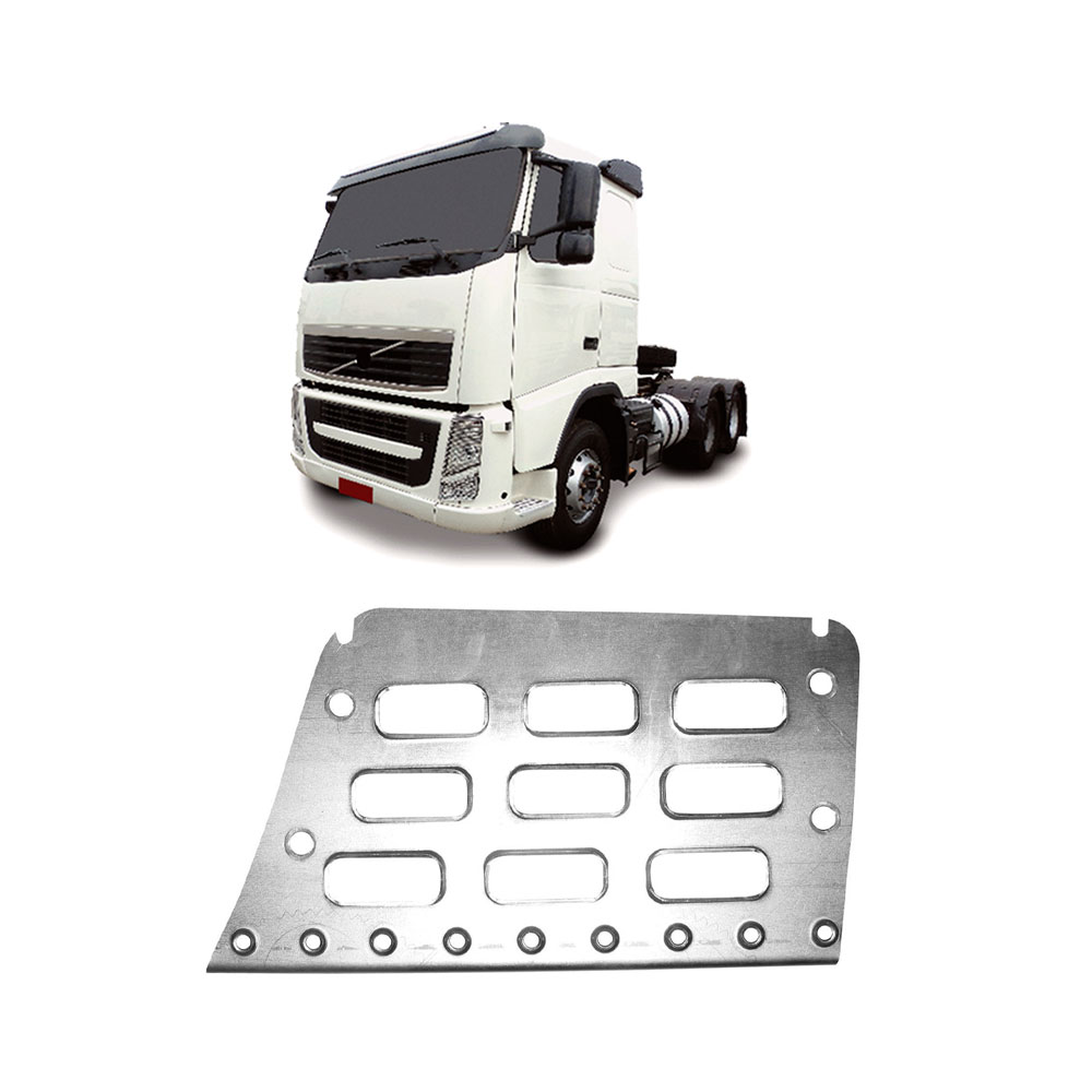 Estribo Pisar Caminhão Volvo FH 2004 a 2014 Inferior ou Meio Cromado Direito - 20360789