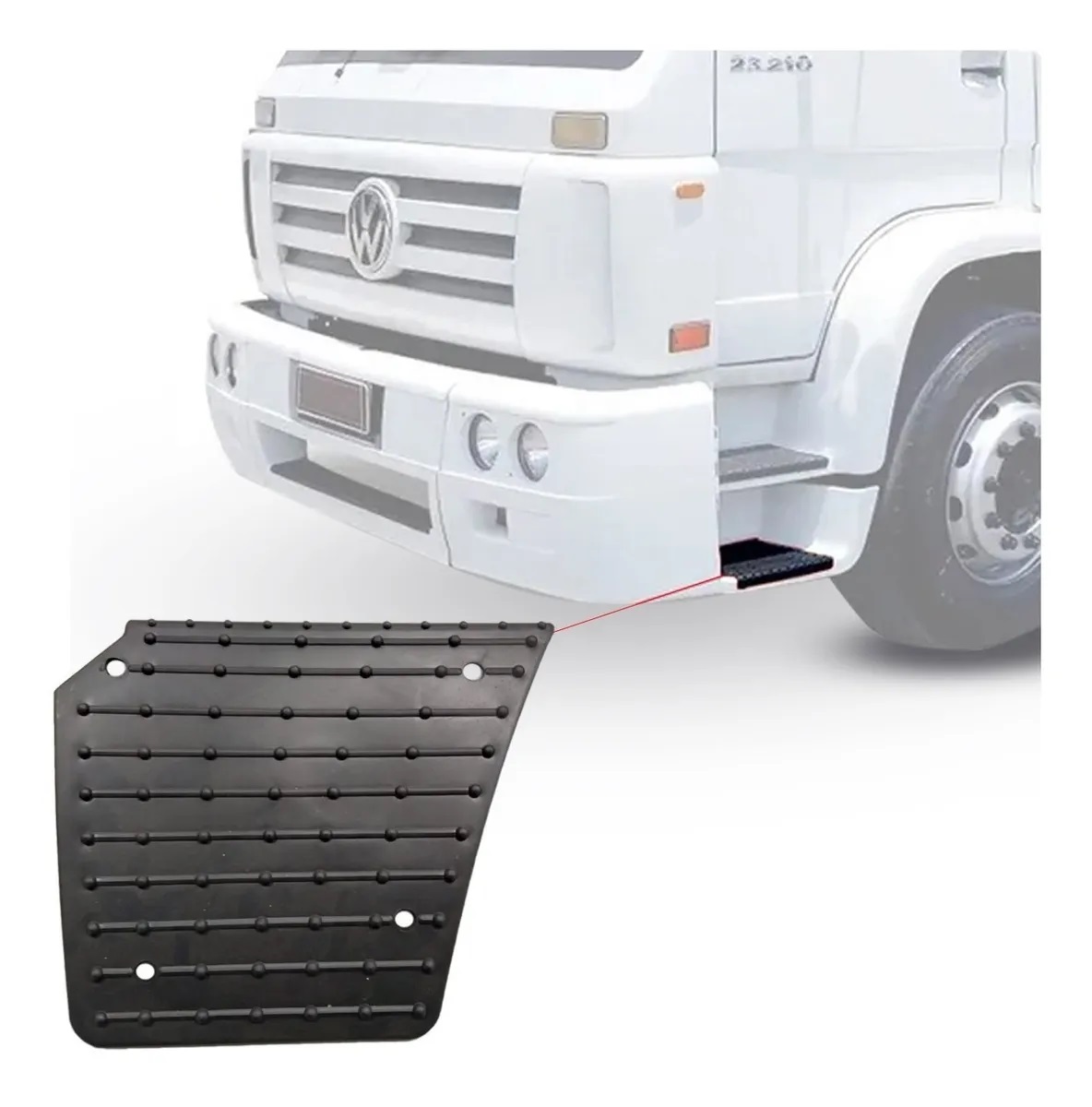 Estribo Pisar Vw Worker 2000/ Inferior Preto Esquerdo - 2VF8633735A