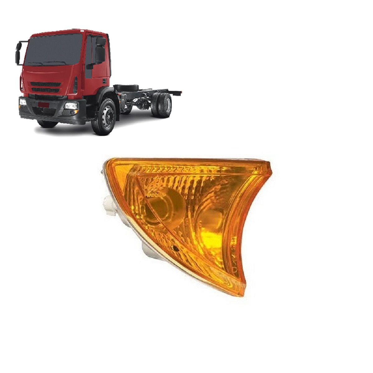Lanterna Seta Caminhão Iveco Stralis Tector  Laranja - Lado Direito