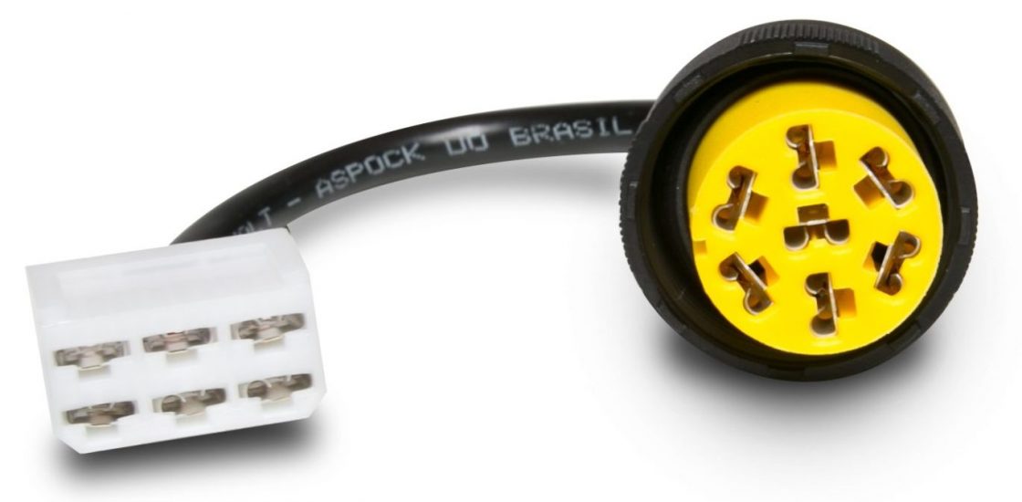Conector Lanterna Carreta Facchini Amarelo Lado Esquerdo - Aspock Conector Lanterna Carreta Facchini Amarelo Lado Esquerdo - Aspock