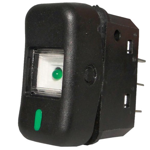 Chave Tecla Farol Caminhão Mercedes-Benz 1935 1989 a 1998 Preta 24 Volts