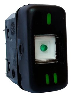 Chave Tecla Farol Caminhão Mercedes-Benz 1935 1989 a 1998 Preta 24 Volts