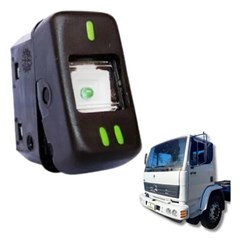 Chave Tecla Farol Caminhão Mercedes-Benz 1935 1989 a 1998 Preta 24 Volts