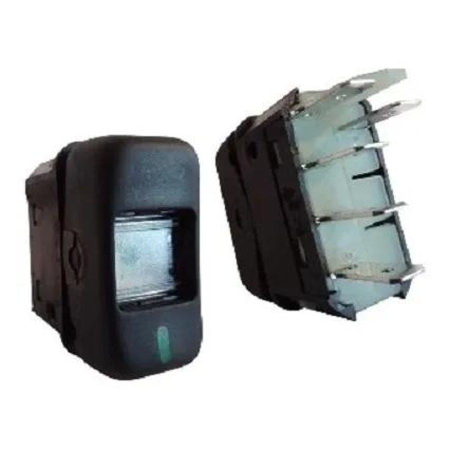 Chave Tecla Farol Caminhão Mercedes-Benz 709 1618 1989 a 1995 Preta 12 Volts