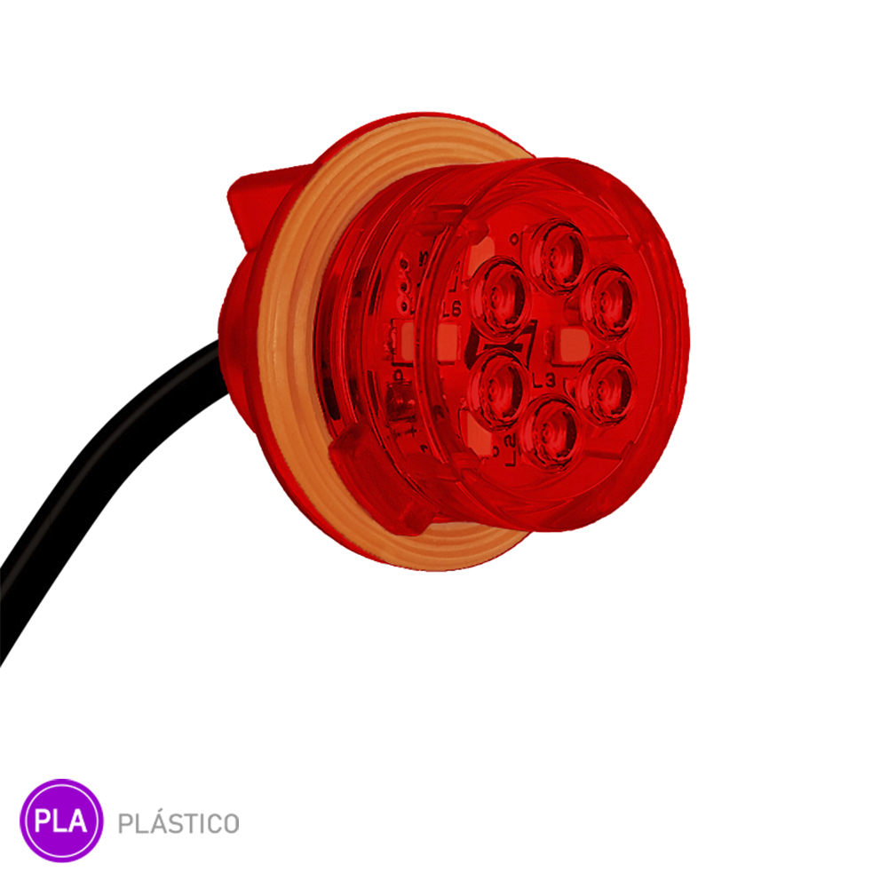 Soquete LampLED Freio 12 Volts - Vermelho