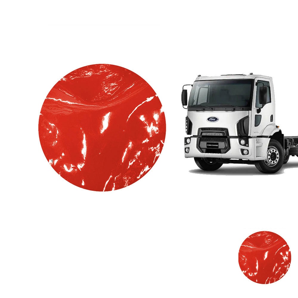Tapete Verniz Caminhão Ford Cargo Após 2011 Cabine Simples - Vermelho