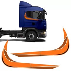 Faixa Decorativa Caminhão Scania Série 4 ”T” ou ”R” - Alaranjada