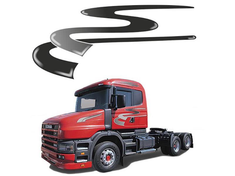 Faixa Decorativa Caminhão Scania Série 4 ”T” ou ”R” Prata Faixa Decorativa Caminhão Scania Série 4 ”T” ou ”R” Prata