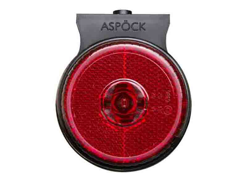 Lanterna Lateral Carreta ULTRA RESISTENTE 66mm LED Com Suporte 12/24V - Vermelho